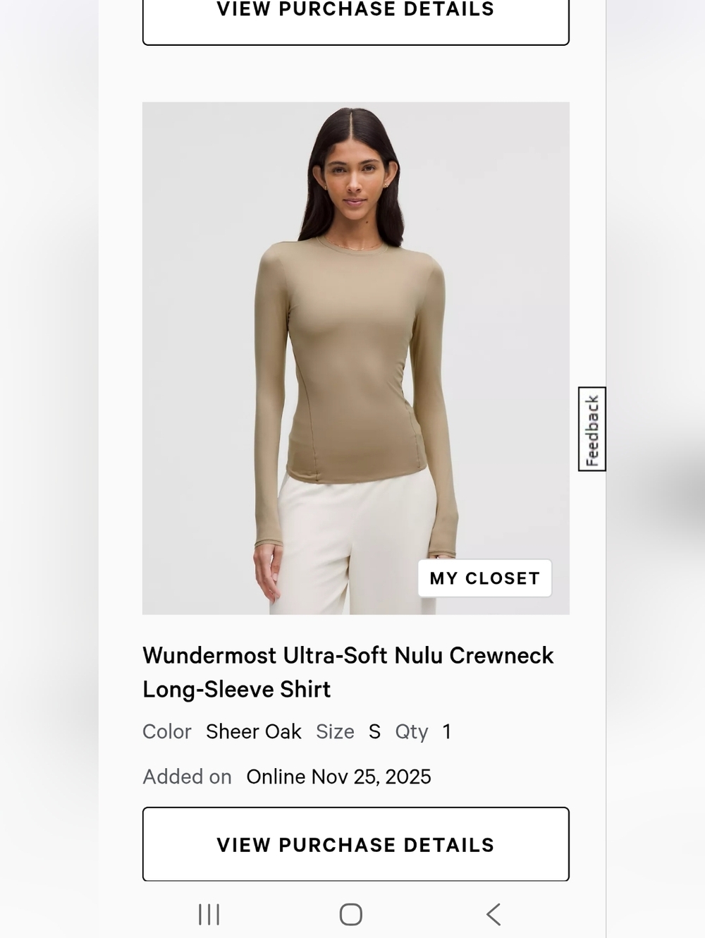 Sheer Oak Long-Sleeve Crewneck Top